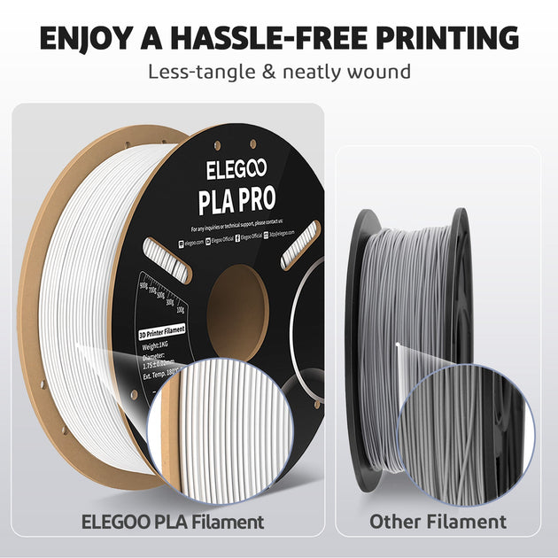  ELEGOO PLA Filament 1.75mm Black 10KG, 3D Printer