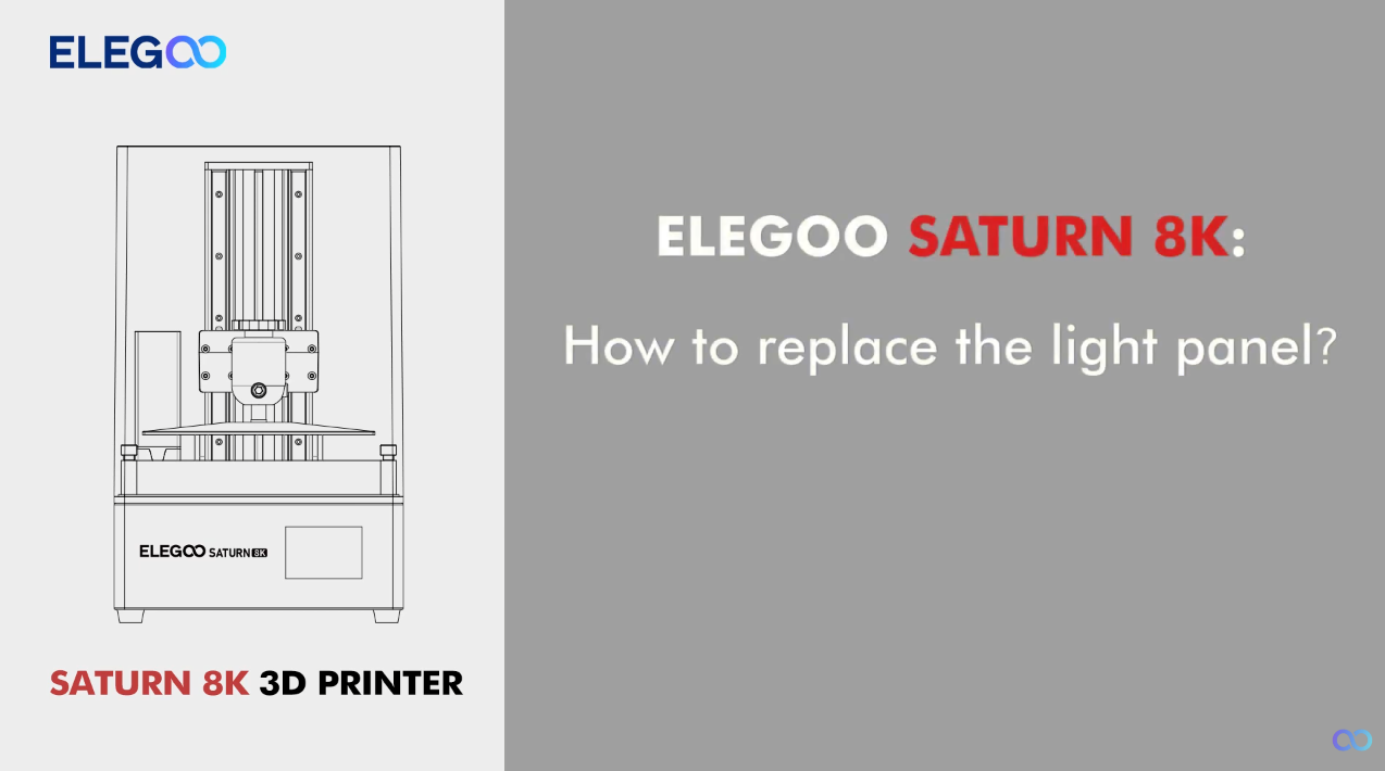 ELEGOO SATURN 8K: How to replace the light panel?