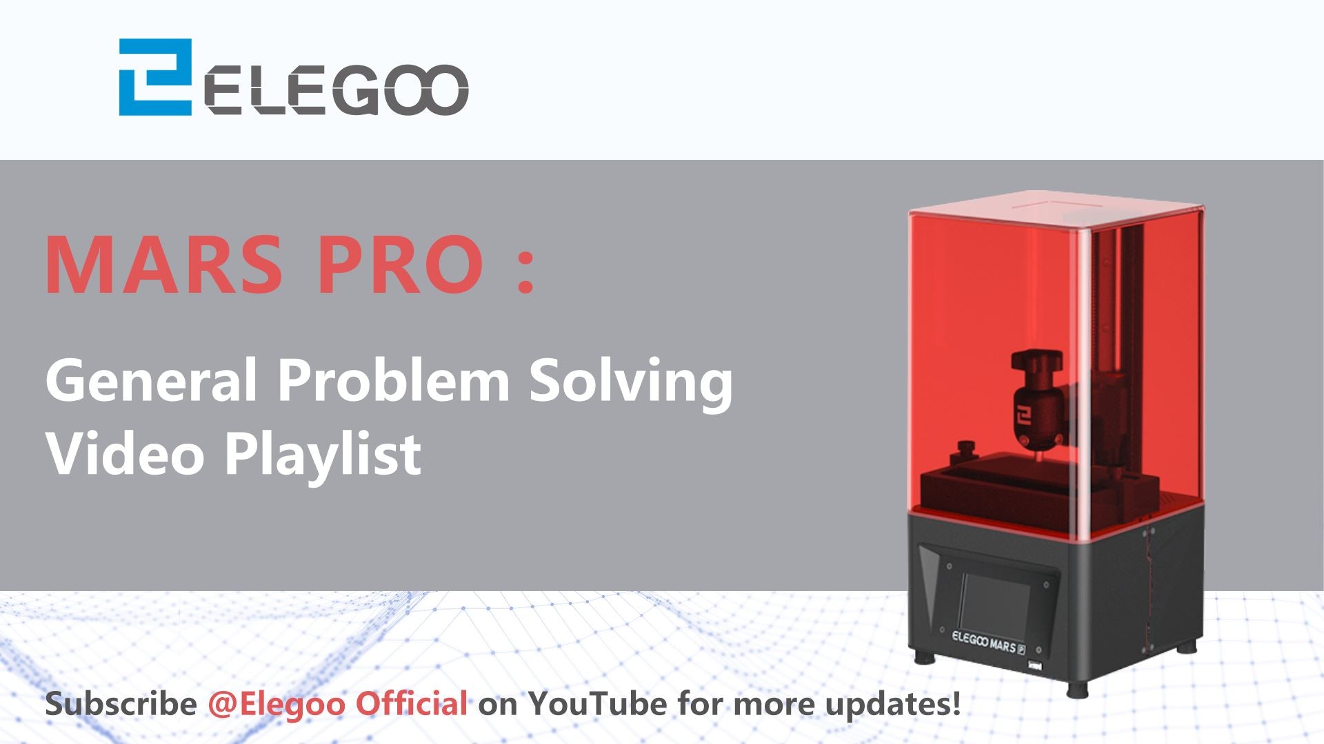 Mars Pro: General Problem Solving Video Playlist – ELEGOO EU