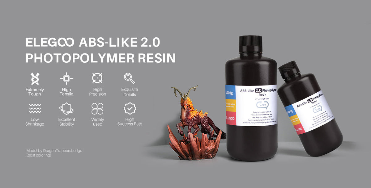 ELEGOO ABS Like Fotopolimer Reçine V2.0 Gri 1Kg