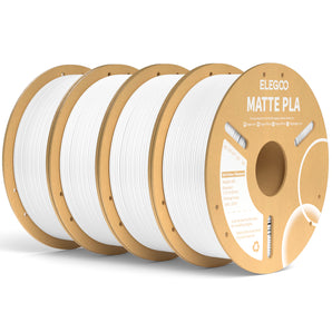 ELEGOO Matte PLA Filamento Matte White 4 kg