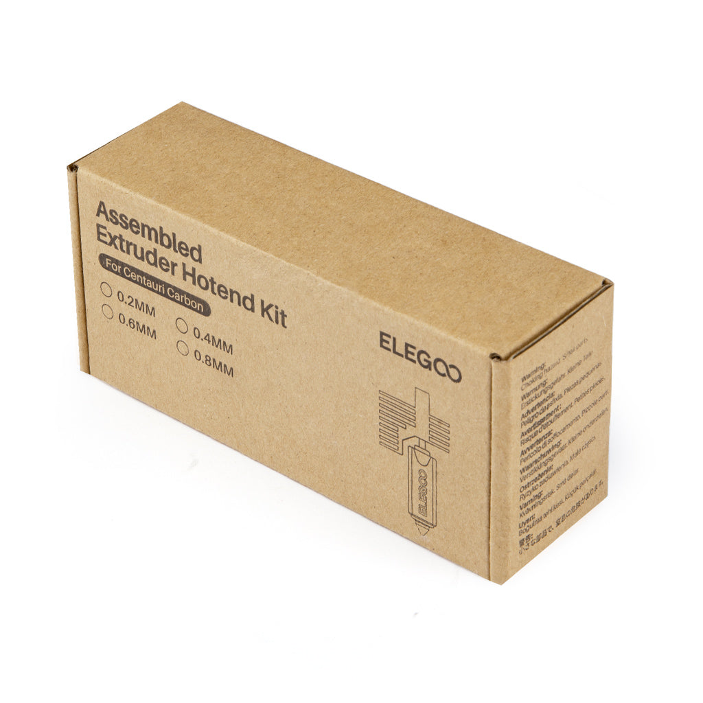 ELEGOO Centauri Carbon hotend kit kutu ve paket içeriği