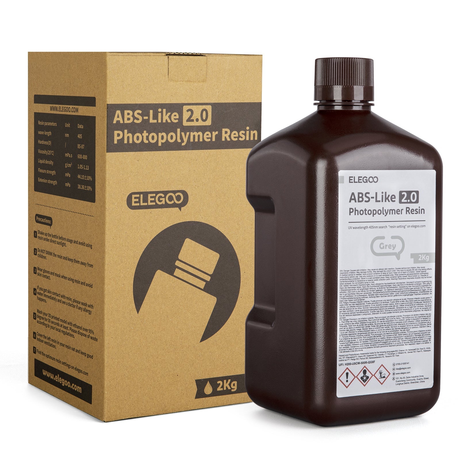 ELEGOO ABS-Like Resin 2.0 Photopolymer Resin UV  