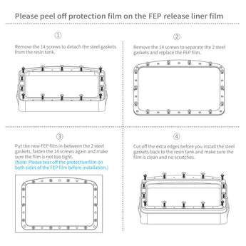 PFA Film for Mars 4 DLP 5Pcs 5