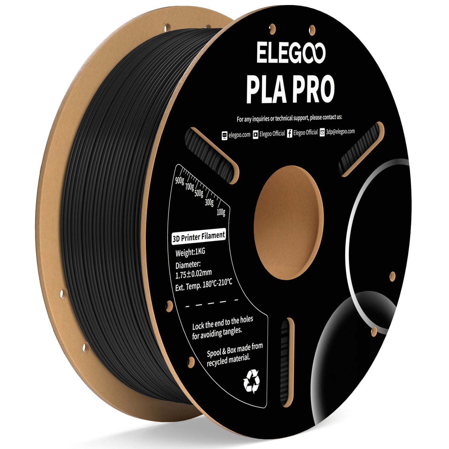 ELEGOO PLA 3D Printer Filament 1.75mm, Dimensional Accuracy +/